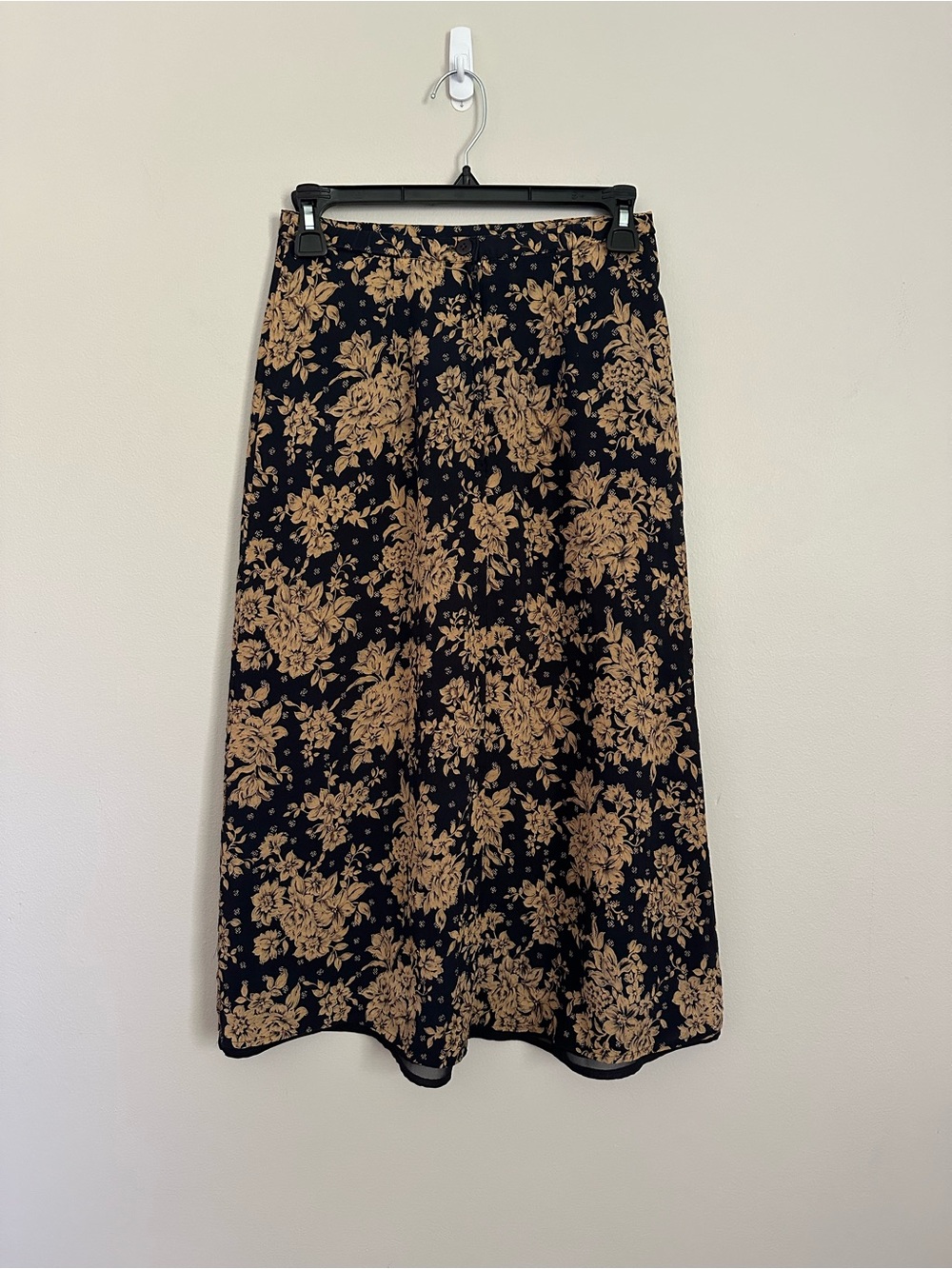 Vtg Talbots Petite Silk Floral Midi Skirt 2P Cottagecore Boho Fairy Grunge 90s